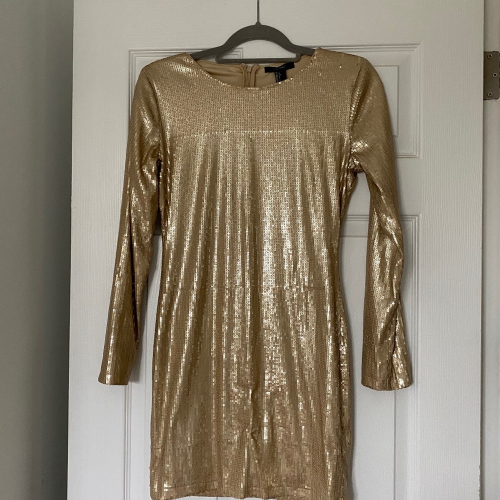 Forever 21 Gold Sequin Mini Dress